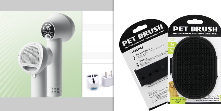 Sèche-cheveux intelligent pour animaux de compagnie (chiens, golden retrievers, chats) - Toilettage et coiffure - Séchage et brossage silencieux et sans danger pour les animaux - Produits de nettoyage pour animaux
