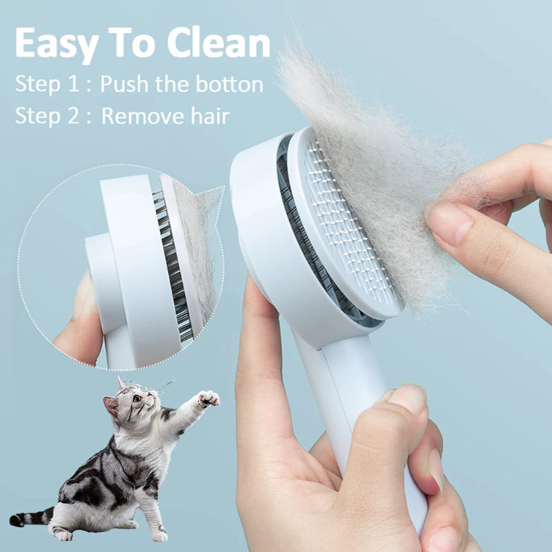 Peigne à aiguilles pour animaux de compagnie, brosse démêlante, peigne autonettoyant pour chiens et chats, brosses de massage, accessoires de toilettage